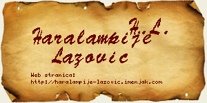 Haralampije Lazović vizit kartica